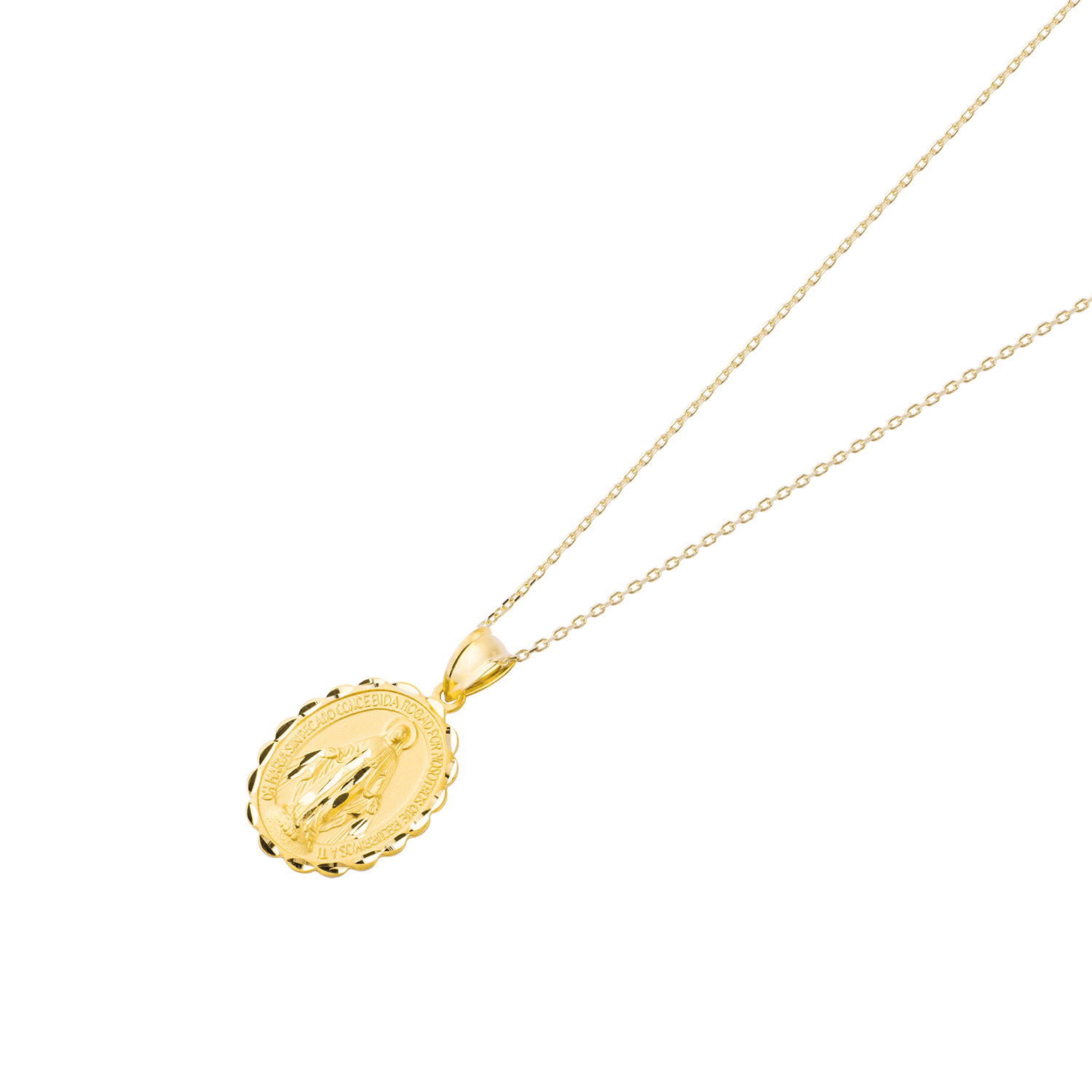 Colgante de Oro 18kt Virgen Milagrosa 28x19mm 3