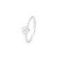 Anillo de Plata Esterlina 925 Circonitas Brillantes Central 2mm - Miniatura 1