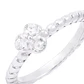 Anillo de Plata Esterlina 925 Circonitas Brillantes Central 2mm - Miniatura 2