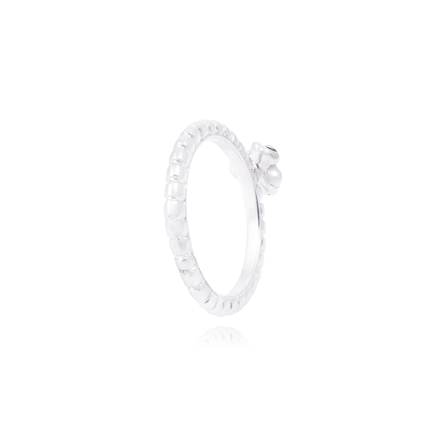 Anillo de Plata Esterlina 925 Circonitas Brillantes Central 2mm 3