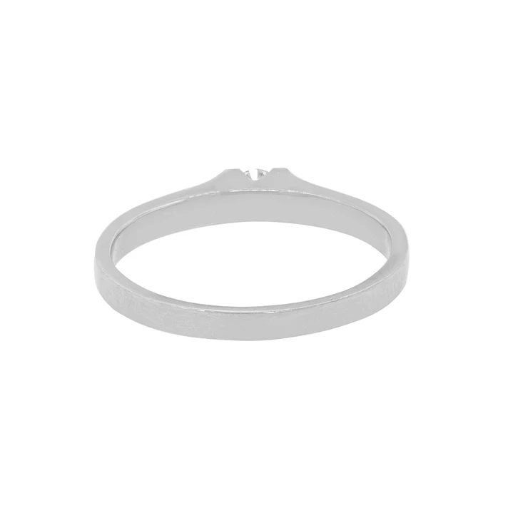 Anillo Compromiso Oro Blanco 18kt  Nantes 1x10ptos Diamante 4