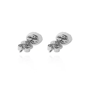Aros de Oro Blanco 18kt con Diamantes 27pts total SI/H