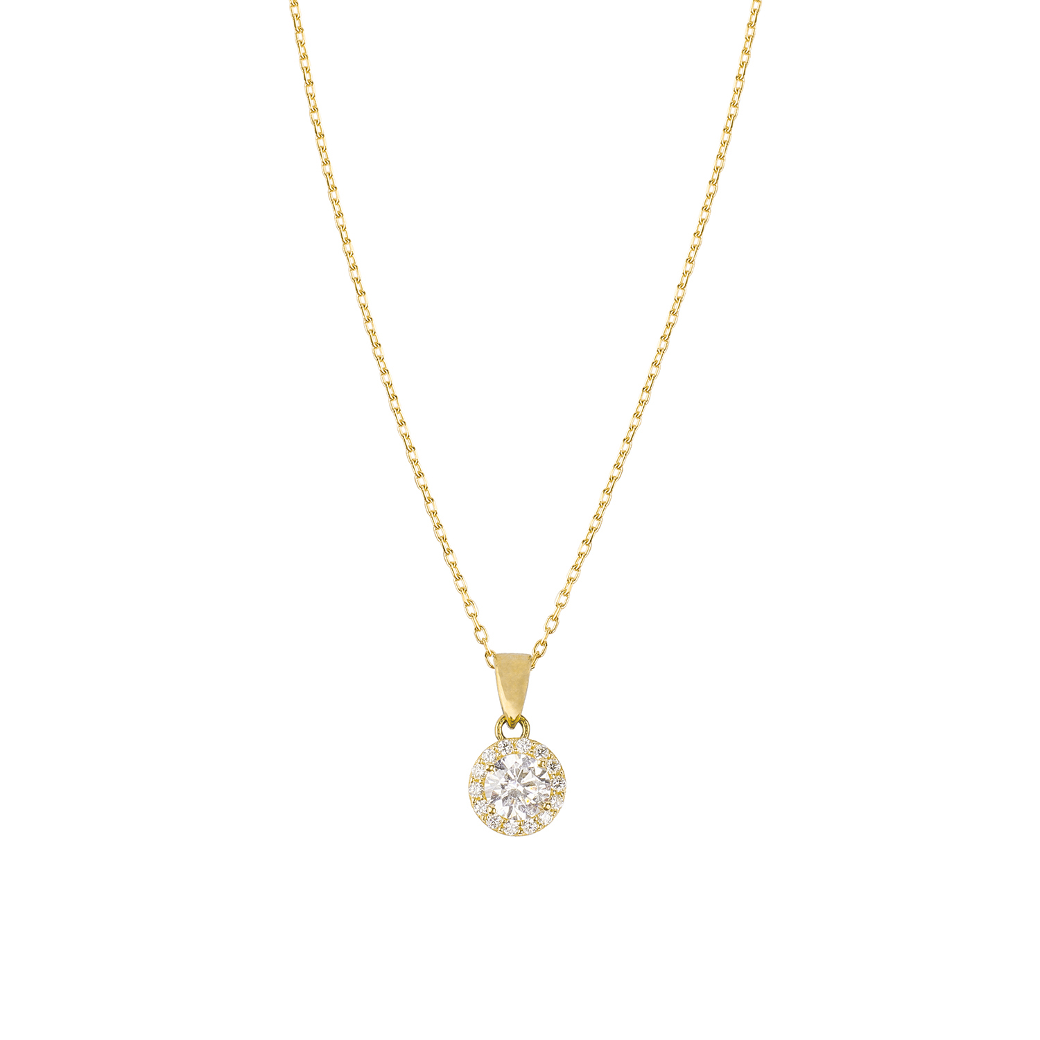 Colgante de Oro 9kt Circonita Destellante 5mm 3