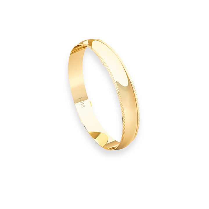 Argolla Matrimonio de Oro Amarillo 18kt Inglés Alejandrina de 3,0mm 3