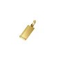 Colgante Oro Miel 18kt Placa Borde Linea Paralela - Miniatura 1