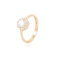 Anillo Compromiso de Oro 18Kt Circón Roseta - Miniatura 1