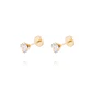 Aros de Oro 18kt Circón 5mm - Miniatura 1