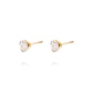 Aros de Oro 18kt Circón 5mm - Miniatura 2