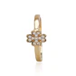 Anillo de Oro 18kt Flor 4 Hojas Circón - Miniatura 1