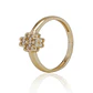 Anillo de Oro 18kt Flor 4 Hojas Circón - Miniatura 2