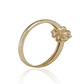 Anillo de Oro 18kt Flor 4 Hojas Circón - Miniatura 3