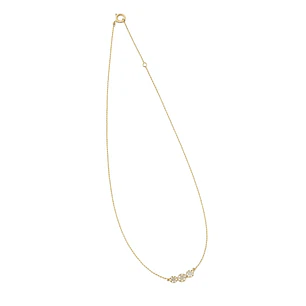 Collar Oro Amarillo 18kt Circonita Tres Botones