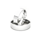 Par Argollas Matrimonio de Oro Blanco 18kt Tubo Sagres de 5,0mm - Miniatura 1