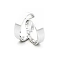Par Argollas Matrimonio de Oro Blanco 18kt Tubo Sagres de 5,0mm - Miniatura 2