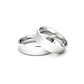 Par Argollas Matrimonio de Oro Blanco 18kt Tubo Sagres de 5,0mm - Miniatura 3