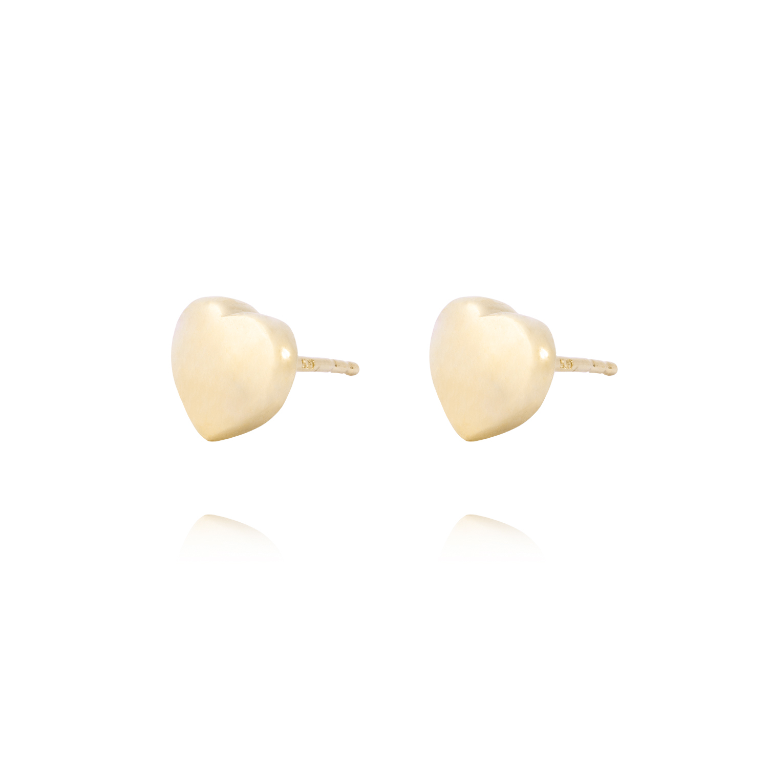 Aros Oro Amarillo 14kt Corazón Calado 2