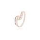 Anillo Oro Miel 18kt Doble Circonita - Miniatura 1