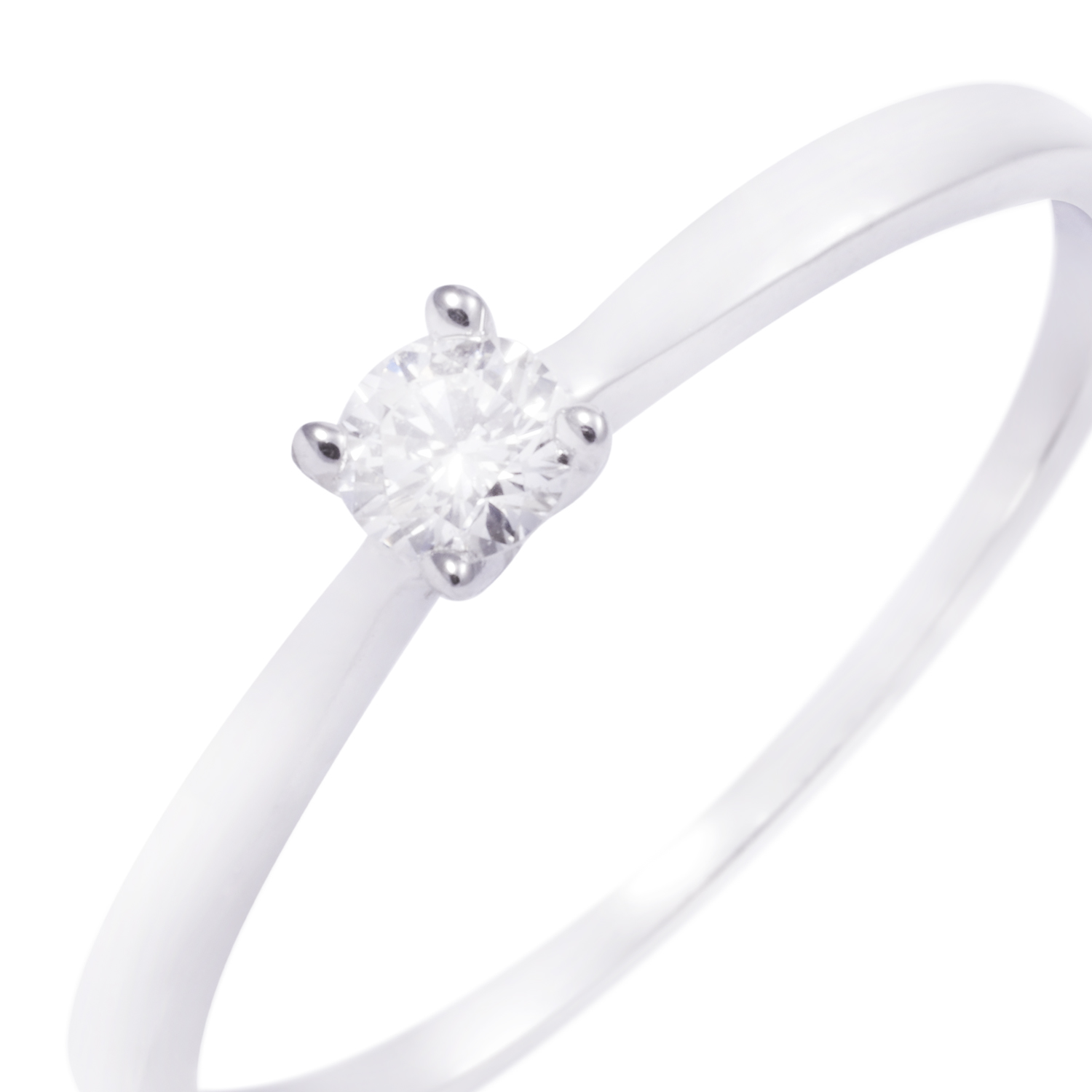 Anillo Compromiso de Oro de 18kt Modelo Solitario 1pts de diamante 2
