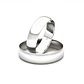 Par de Argollas Oro Blanco 18kt Modelo Inglés Vicenza 4mm - Miniatura 1