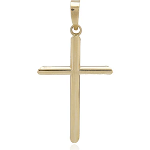 Colgante de Oro 18kt Cruz de Tubo