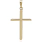 Colgante de Oro 18kt Cruz de Tubo - Miniatura 1