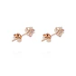 Aros en Oro Miel 18kt Circón 4mm - Miniatura 3