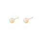 Aros de Oro 9kt Bolita Solida 6mm - Miniatura 2