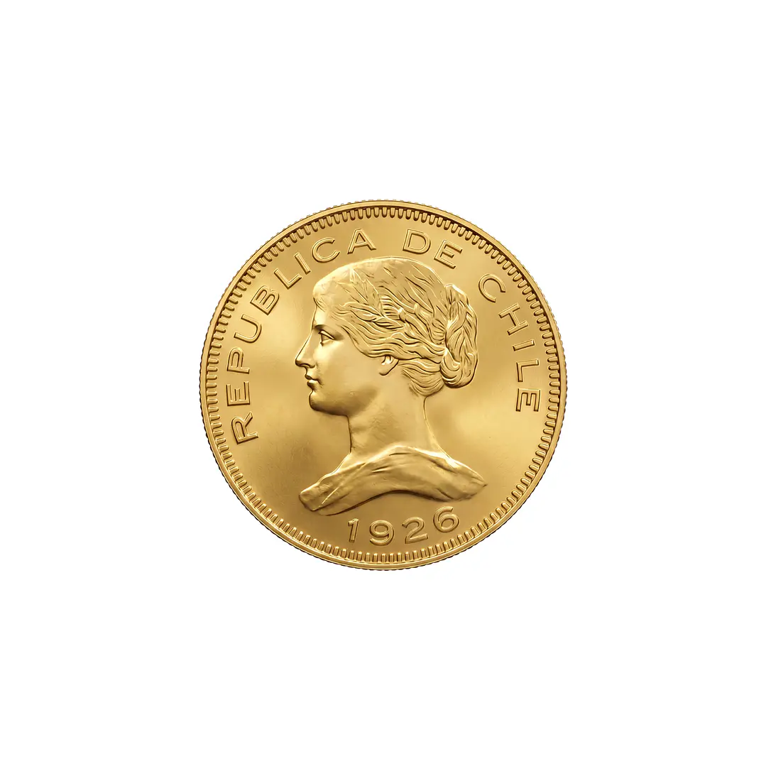 Moneda de Oro Chilena Colección 100 pesos año 1920 al 1929 1