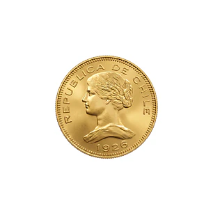 Moneda de Oro Chilena Colección 100 pesos año 1920 al 1929