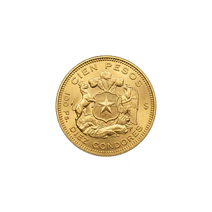 Moneda de Oro Chilena Colección 100 pesos año 1920 al 1929