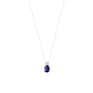 Collar Oro Blanco 18kt Diamantes 6Pts y 92 Pts Zafiro - Miniatura 3