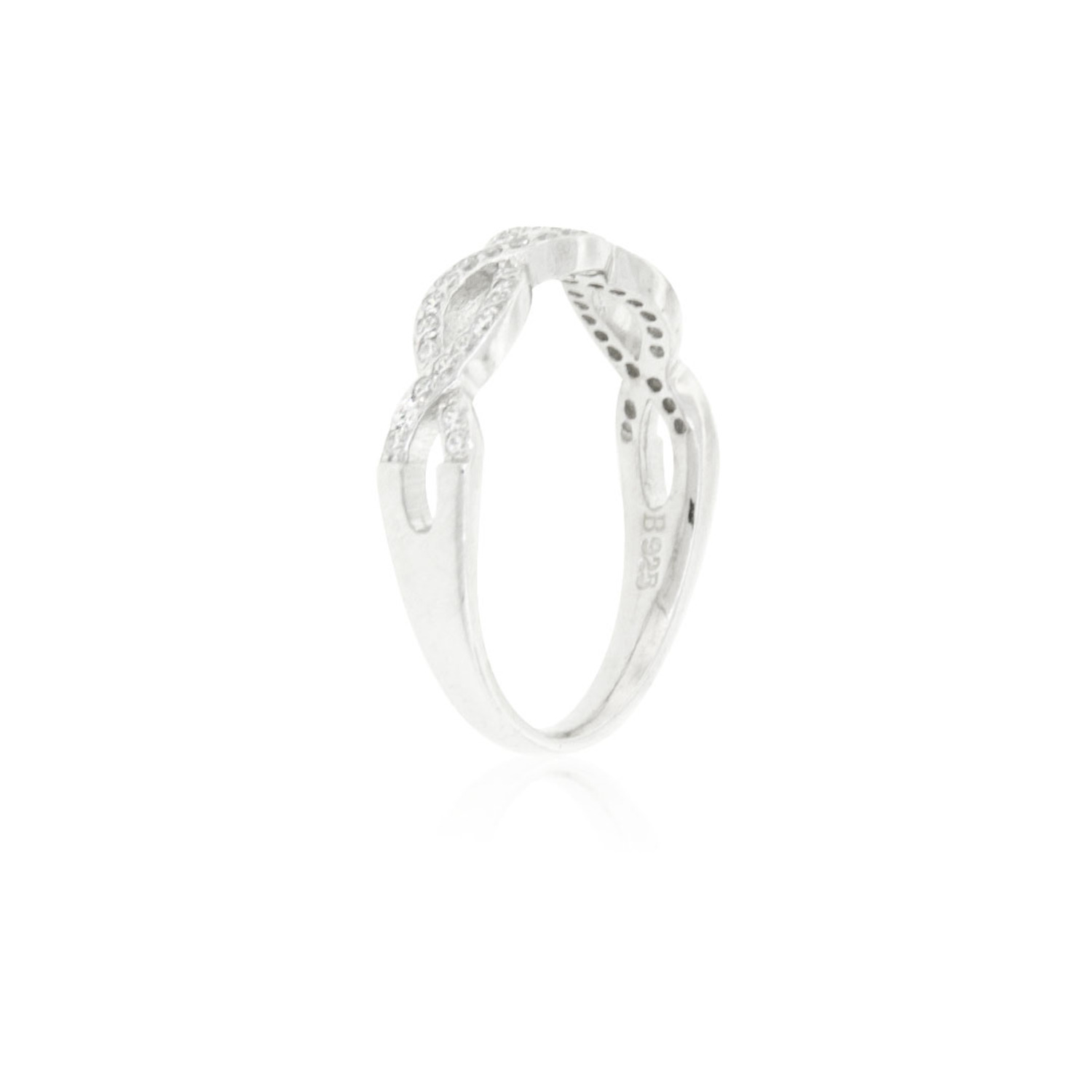 Anillo de Plata Esterlina 925 Infinito en Circonita 2