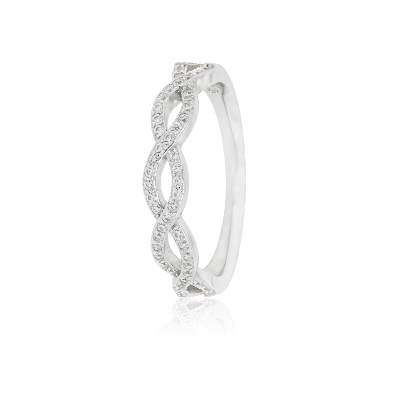 Anillo de Plata Esterlina 925 Infinito en Circonita 3