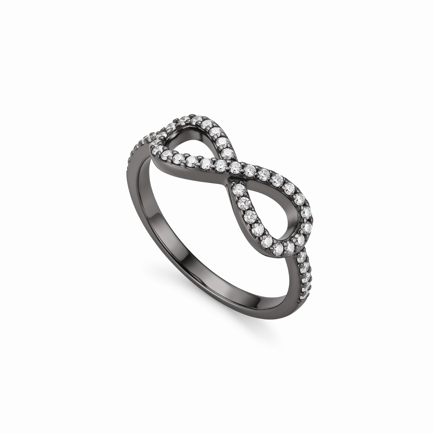 Anillo de Plata Esterlina 925 Cintillo Rutenio Circon 2