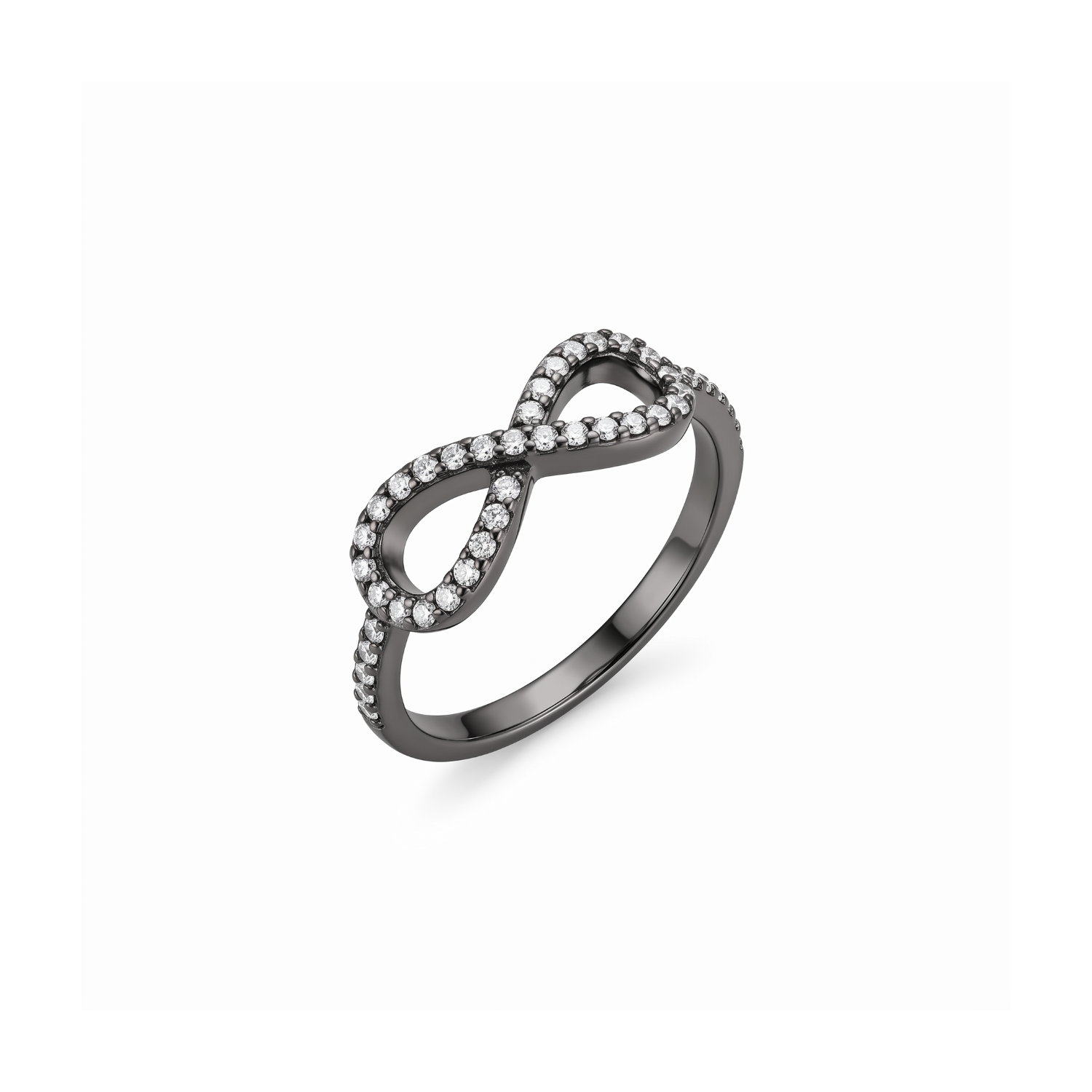 Anillo de Plata Esterlina 925 Cintillo Rutenio Circon 3