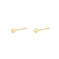 Aros de Oro 18kt Bolita Tornillo Hilo 3mm - Miniatura 2