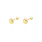 Aros de Oro 18kt Bolita Tornillo Hilo 3mm - Miniatura 3