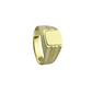Anillo Oro 18kt Sello Cuadrado Ranurado - Miniatura 2