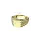Anillo Oro 18kt Sello Cuadrado Ranurado - Miniatura 3