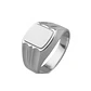 Anillo Oro 18kt Sello Cuadrado Ranurado - Miniatura 4
