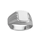 Anillo Oro 18kt Sello Cuadrado Ranurado - Miniatura 6