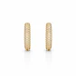Aros Oro Amarillo 18kt Argollas Bold Circonita 14MM - Miniatura 1