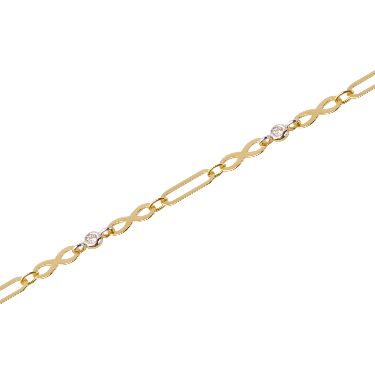 Pulsera de Oro 18kt Infinito Circon 3