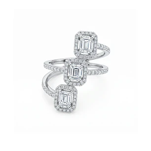 Anillo Oro Blanco 18kt Diamantes 1,09 Qts