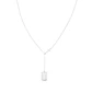 Collar de Plata Esterlina 925 Placa con Circón mas Cruz - Miniatura 2