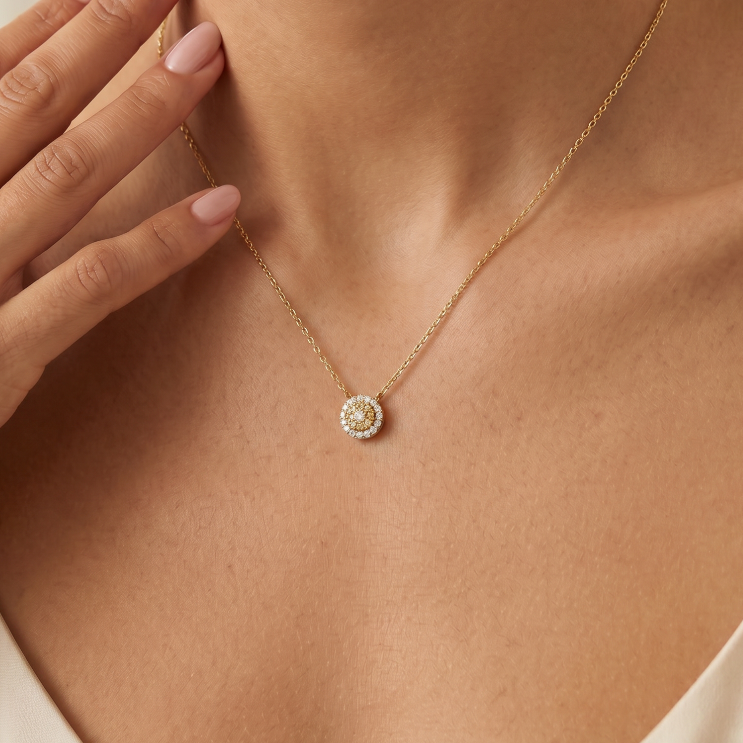 Collar Oro Amarillo 18kt Diamantes 20Pts 4