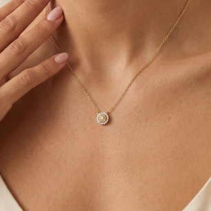 Collar Oro Amarillo 18kt Diamantes 20Pts