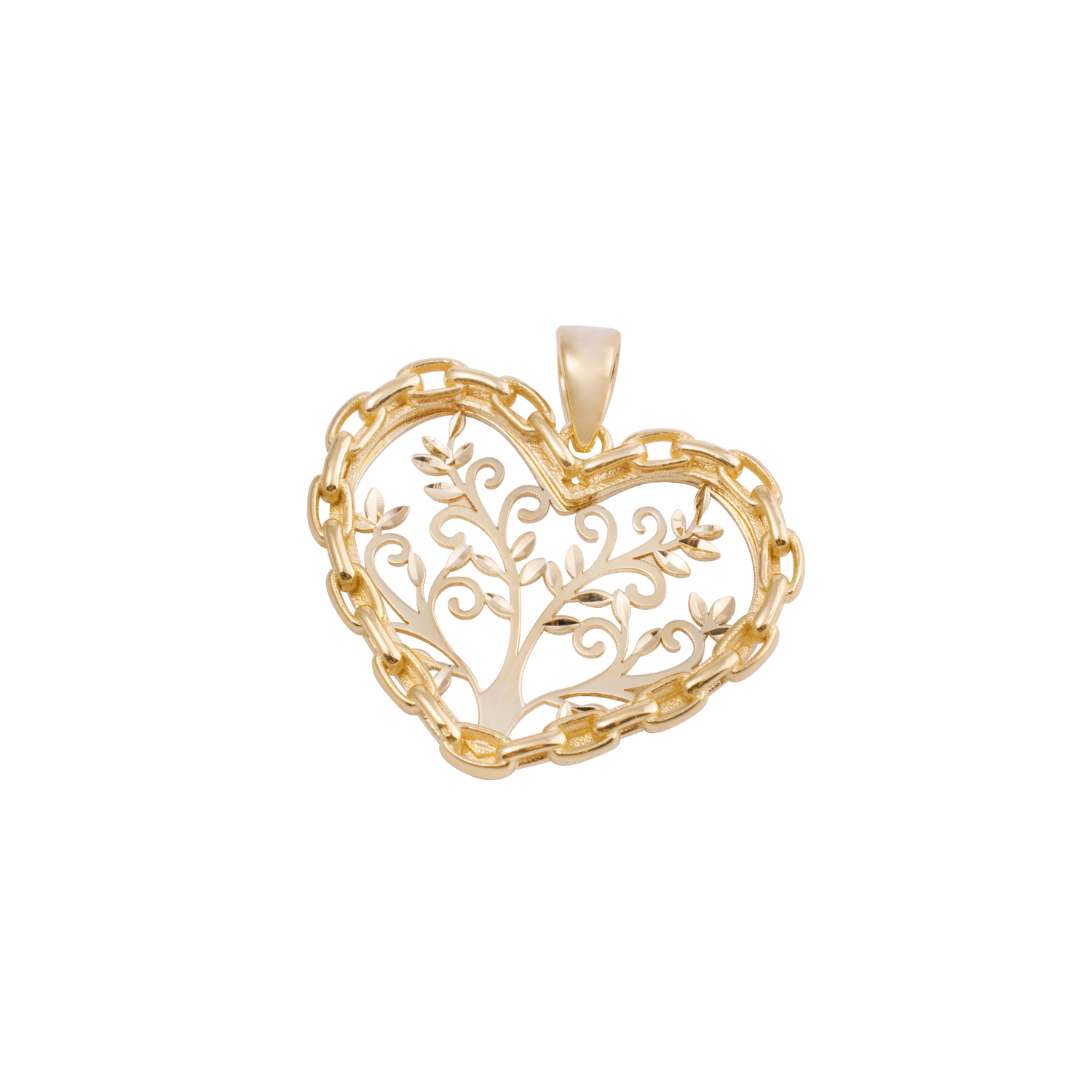 Colgante de Oro 18kt Corazón Árbol 1