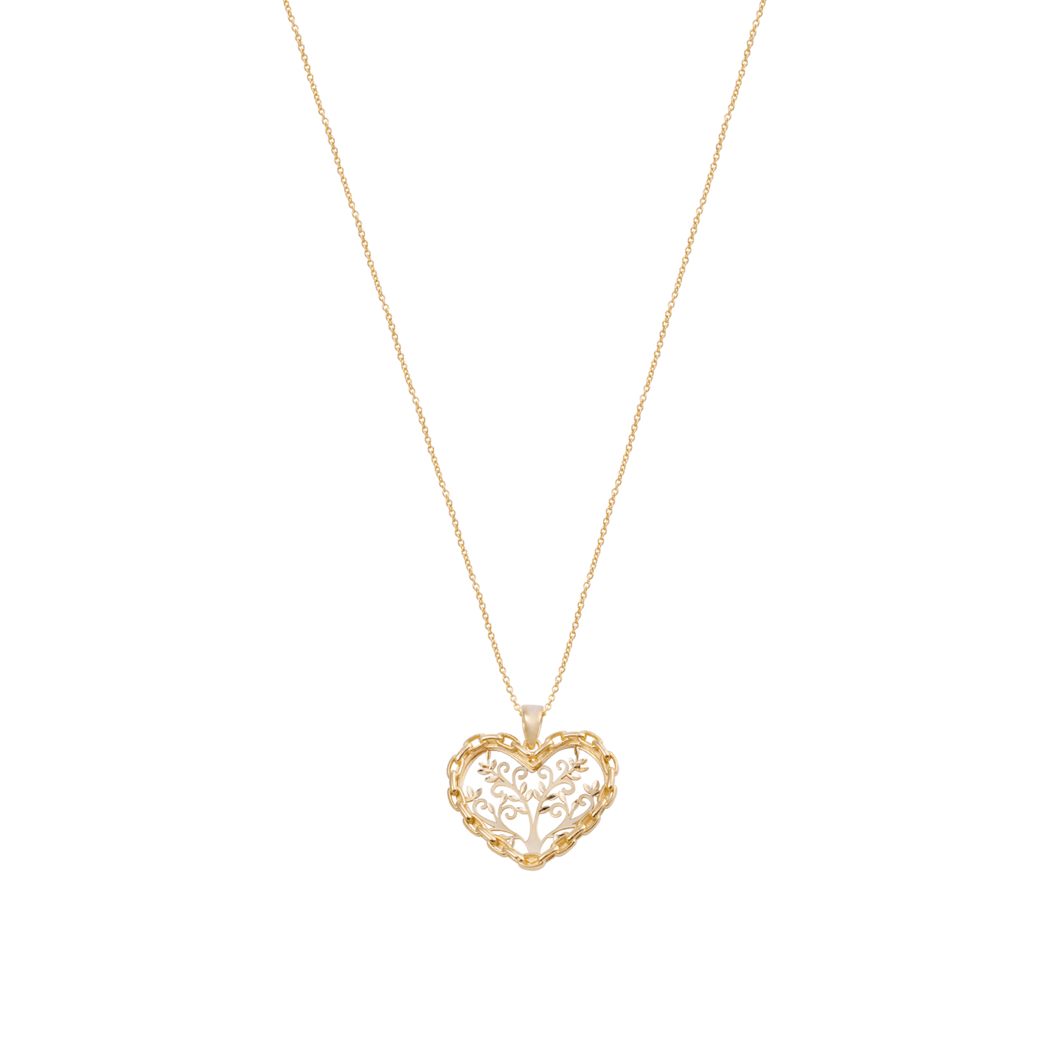 Colgante de Oro 18kt Corazón Árbol 3