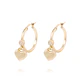 Aros de Oro 18kt Corazones Colgantes - Miniatura 1